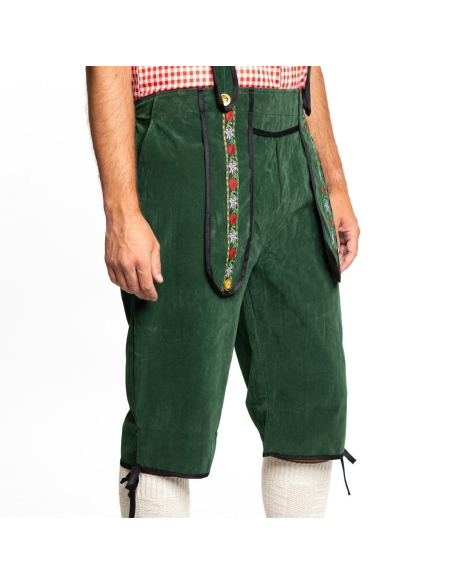 Déguisement Bavarois Homme Vert à Bretelles