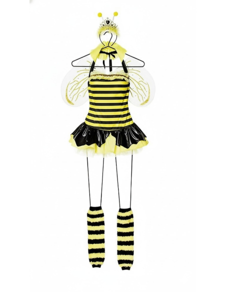 Déguisement d’Abeille Sexy Femme – Robe, Ailes, Couronne et Jambières
