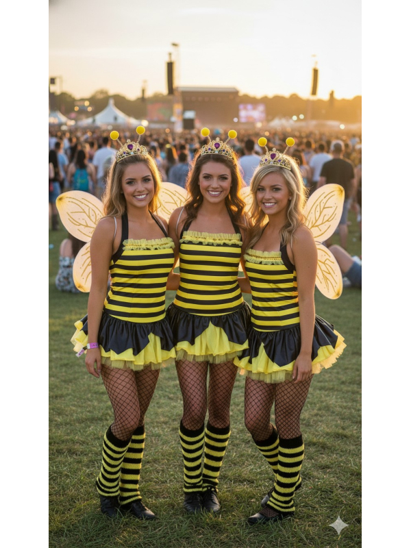 Déguisement d’Abeille Sexy Femme – Robe, Ailes, Couronne et Jambières