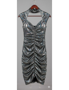 Robe Disco Argentée Femme – Style Années 70 Glam 2