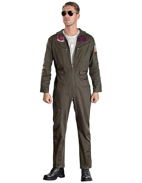 Costume Pilote de Chasse Homme – Combinaison Top Gun® Officielle Paramount