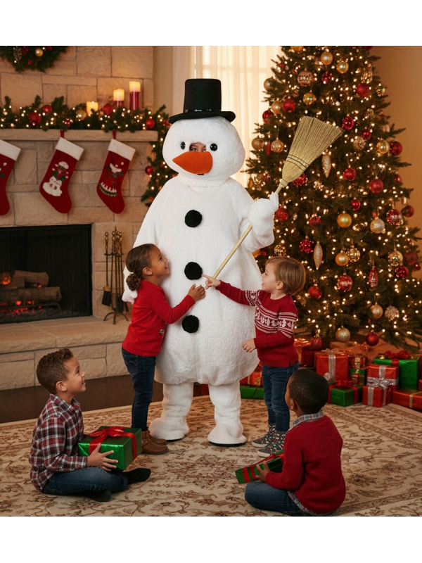 Mascotte de Bonhomme de Neige pour Adulte - Qualité Professionnelle