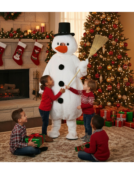 Mascotte de Bonhomme de Neige pour Adulte - Qualité Professionnelle