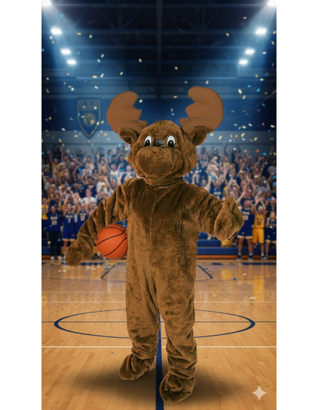 Mascotte d'Élan Marron pour Adulte - Qualité professionnelle