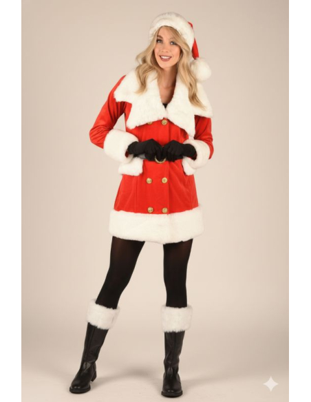 Déguisement Mère Noël Sexy en Velours – Luxe & Charme des Fêtes (S au XXL)