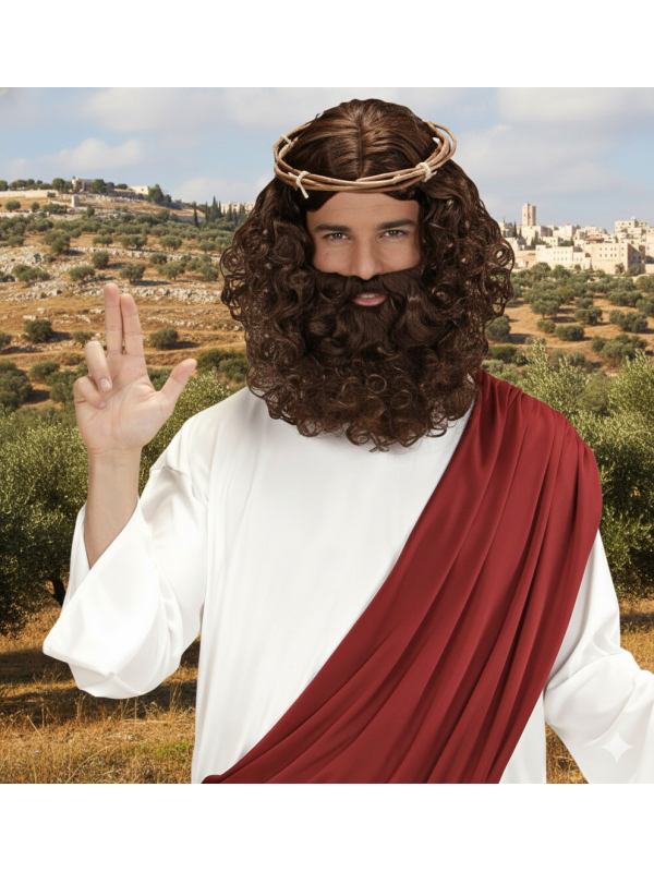 Déguisement Messie (tunique, toge, couronne d'épines) du S au XXL