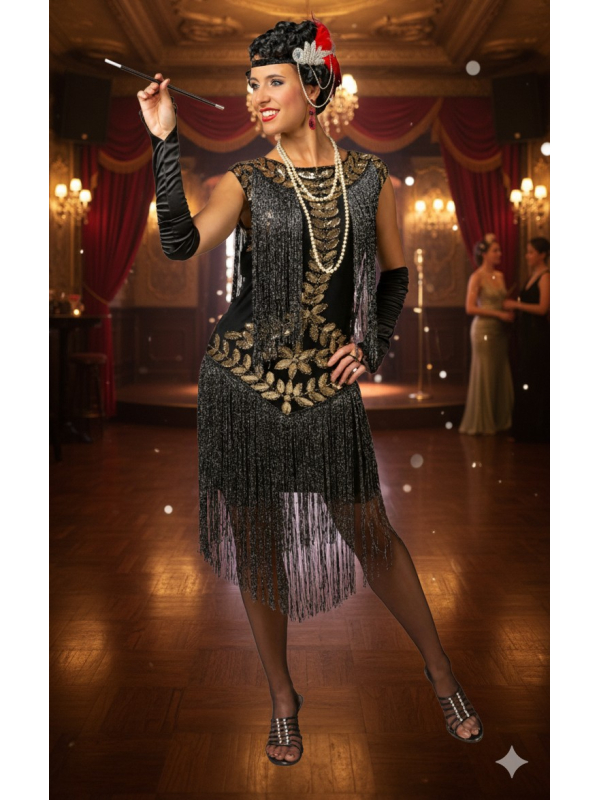 Robe Charleston Années 20 à Sequins & Franges – Glamour rétro