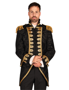 Veste d’Officier Impérial – Style Second Empire, Brocart Noir et Doré 2