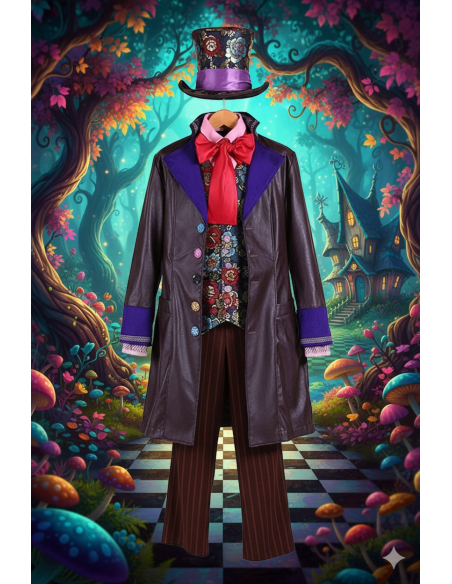 Costume du Chapelier Fou Haut de Gamme – Version Théâtre et Alice au Pays des Merveilles
