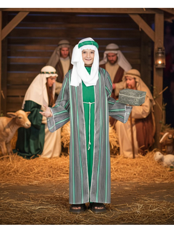 Déguisement Roi Mage Enfant – Costume de Crèche de Noël (4-8 ans & 9-12 ans)