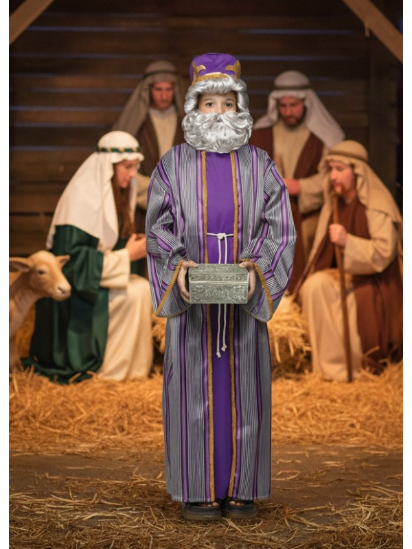 Déguisement Roi Mage Melchior Enfant – Costume Crèche de Noël (4-12 ans)