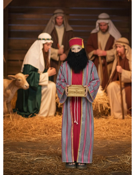 Déguisement Roi Mage Balthazar Enfant – Costume Crèche de Noël (4-12 ans)