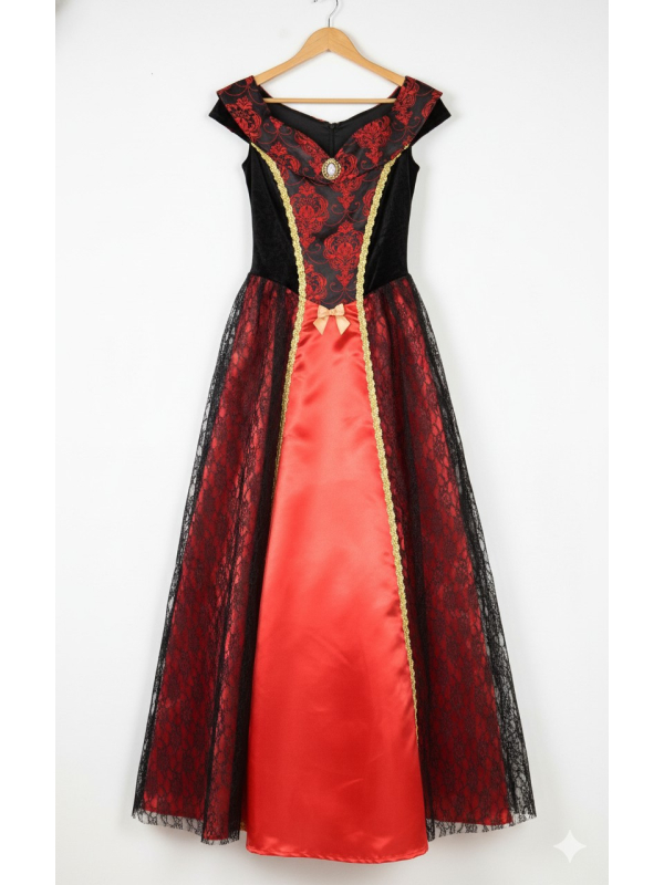 Robe de Princesse Femme Rouge et Noir : Élégance et Glamour par Magic by Freddys