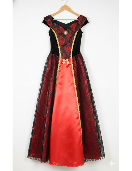 Robe de Princesse Femme Rouge et Noir : Élégance et Glamour par Magic by Freddys