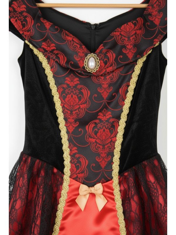 Robe de Princesse Femme Rouge et Noir : Élégance et Glamour par Magic by Freddys