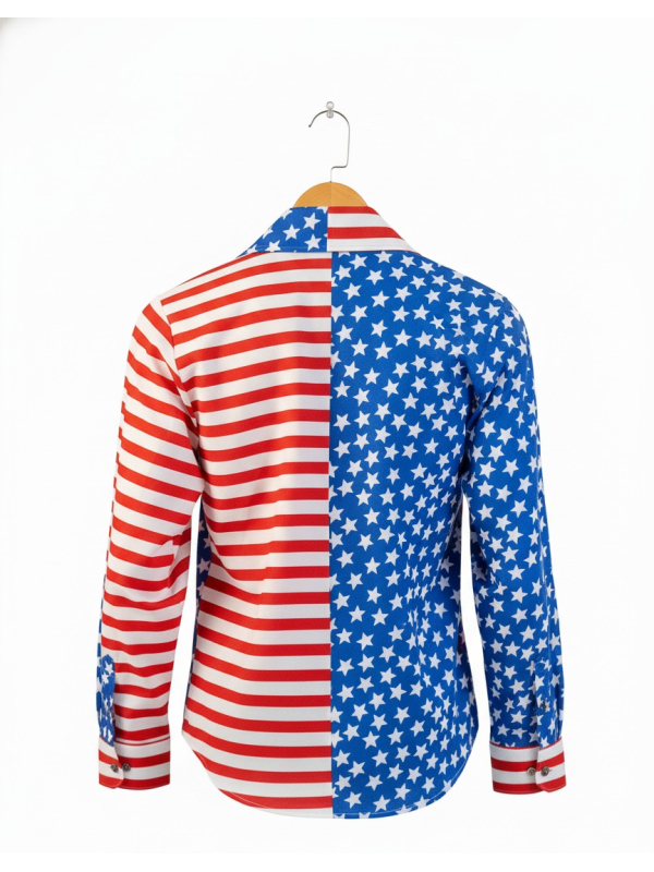 Déguisement de Cow-boy Américain – Chemise Western aux Couleurs du Drapeau USA