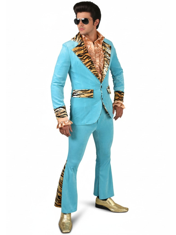 Déguisement de Mac du Disco pour homme bleu et tigré