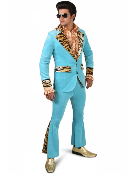 Déguisement de Mac du Disco pour homme bleu et tigré