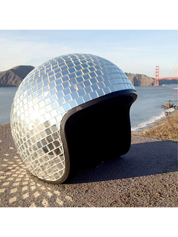 Casque Boule à Facettes Disco – Accessoire Années 70 pour Soirées, Danse & Spectacles