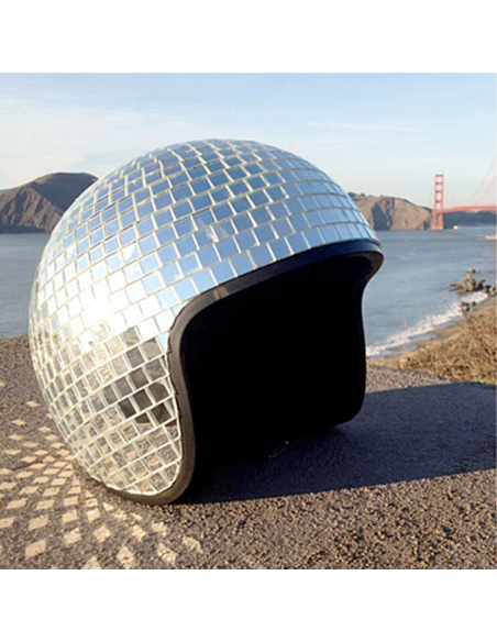 Casque Boule à Facettes Disco – Accessoire Années 70 pour Soirées, Danse & Spectacles