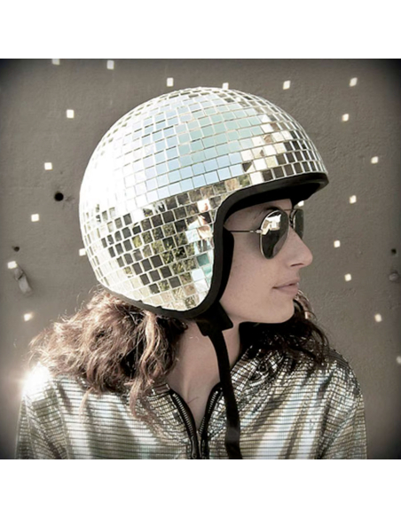 Casque Boule à Facettes Disco – Accessoire Années 70 pour Soirées, Danse & Spectacles