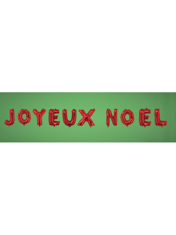 Ballons Aluminium “Joyeux Noël” – Rouge Métallisé 30 cm