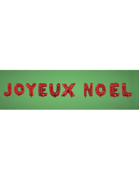 Ballons Aluminium “Joyeux Noël” – Rouge Métallisé 30 cm