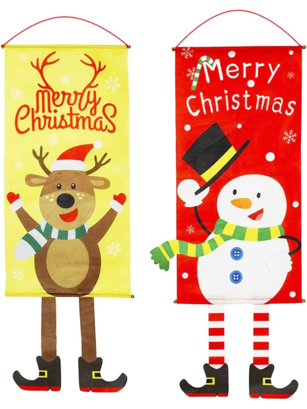 Décoration de Porte Joyeux Noël – Modèle Aléatoire