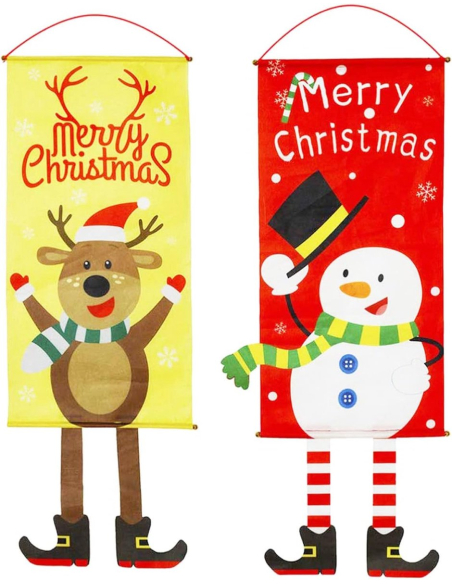 Décoration de Porte Joyeux Noël – Modèle Aléatoire