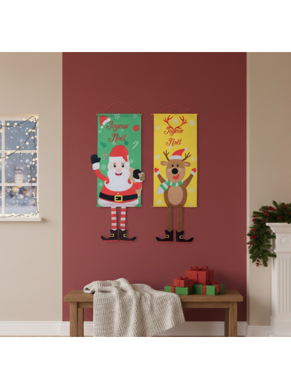 Décoration de Porte Joyeux Noël – Modèle Aléatoire