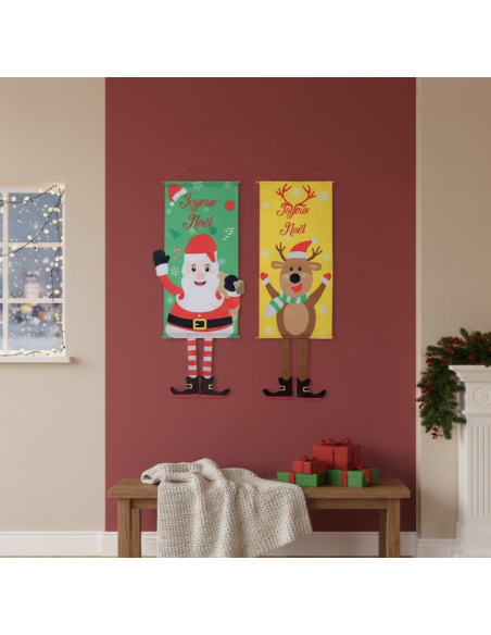 Décoration de Porte Joyeux Noël – Modèle Aléatoire