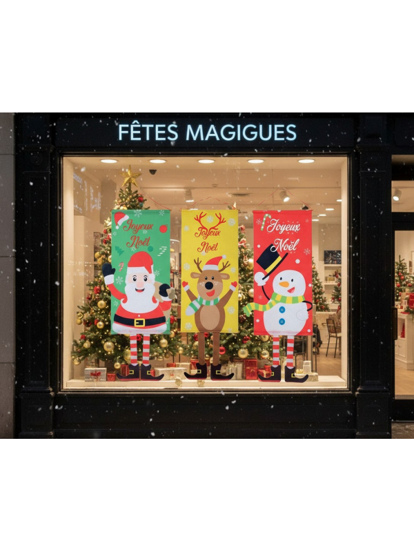 Décoration de Porte Joyeux Noël – Modèle Aléatoire