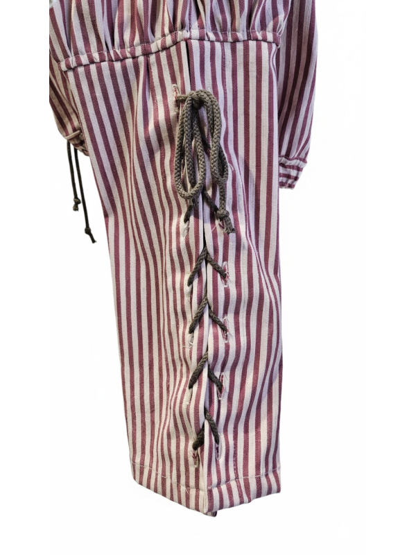 Pantalon Pirate/Moyen Âge Rouge et Blanc - Haute Quali