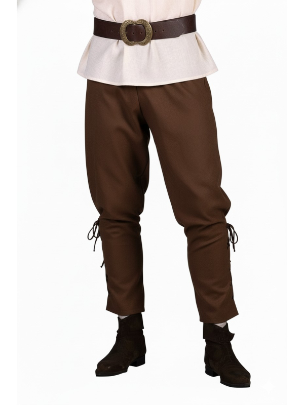 Pantalon Pirate/Moyen Âge Marron - Style Authentique