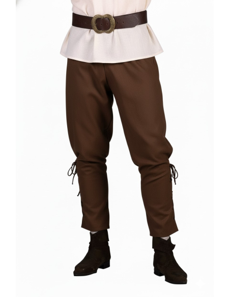 Pantalon Pirate/Moyen Âge Marron - Style Authentique