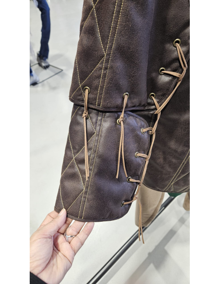 Costume Médiéval Homme Haut de Gamme – Veste Simili Cuir, Chemise & Pantalon