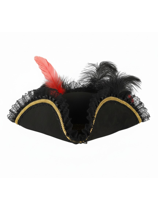 Chapeau Tricorne Haut de Gamme – Pirate, Corsaire & Marquis (Adulte)