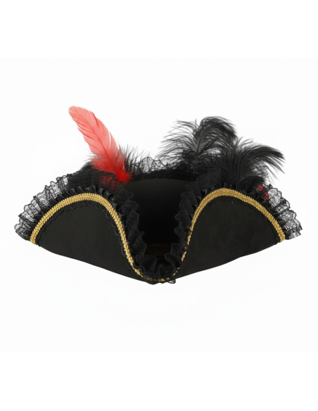 Chapeau Tricorne Haut de Gamme – Pirate, Corsaire & Marquis (Adulte)