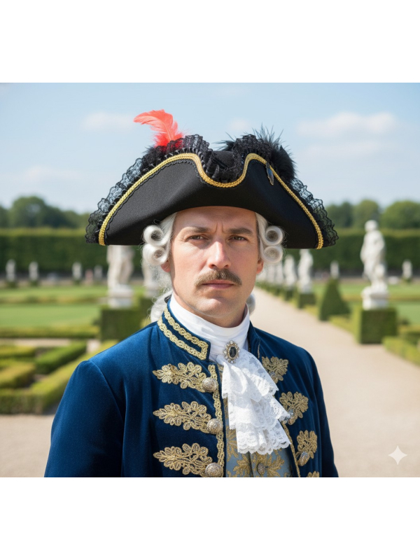 Chapeau Tricorne Haut de Gamme – Pirate, Corsaire & Marquis (Adulte)