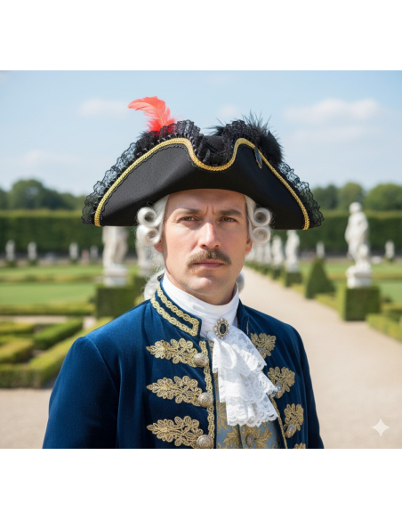 Chapeau Tricorne Haut de Gamme – Pirate, Corsaire & Marquis (Adulte)