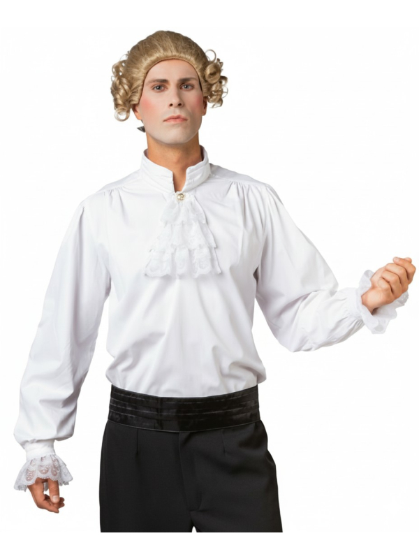 Chemise de Marquis Homme – Col montant & jabot dentelle (XVIIIᵉ siècle)