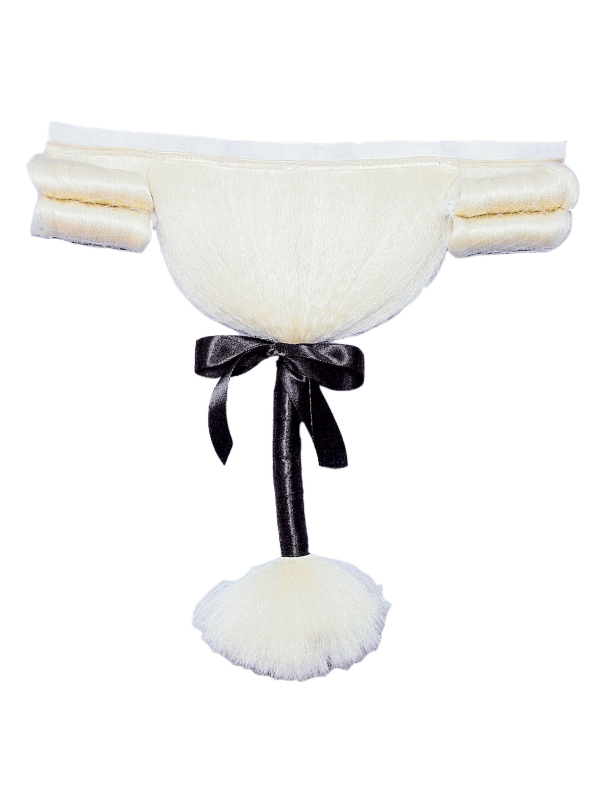 Couronne de Cheveux XVIIIᵉ – Boucles Latérales & Catogan Noir