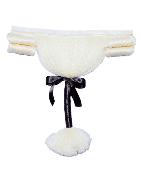 Couronne de Cheveux XVIIIᵉ – Boucles Latérales & Catogan Noir