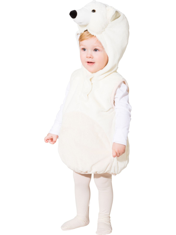 Déguisement Ours Polaire Enfant – Tabard Doux 104 cm (2–3 ans)