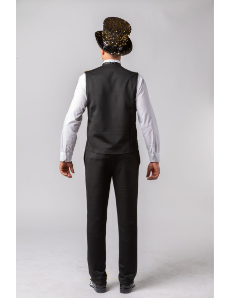 Gilet Doré à Paillettes pour Homme – Tenue Chic & Festive Nouvel An / Cabaret