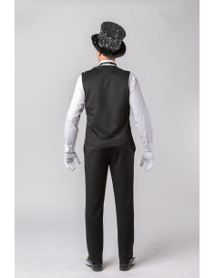Gilet Séquins Argent Homme – Tenue Festive, Spectacle & Disco 2