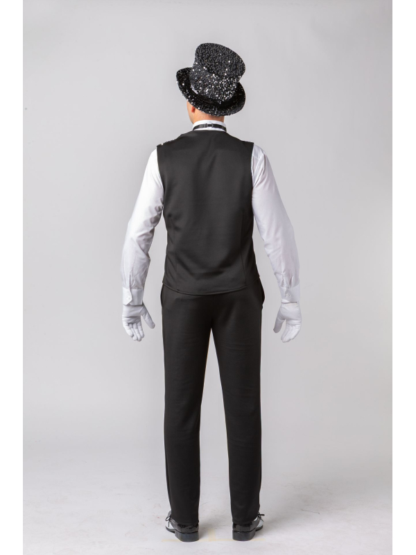 Gilet Séquins Argent Homme – Tenue Festive, Spectacle & Disco