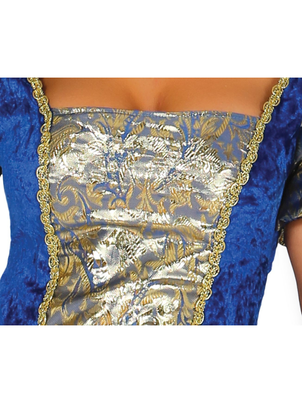 Déguisement Marquise Femme Bleu & Or – Costume Baroque