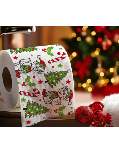 Rouleau Papier Toilette Noël – Lutins 2 Couches 30 m