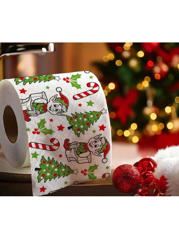 Rouleau Papier Toilette Noël – Lutins 2 Couches 30 m